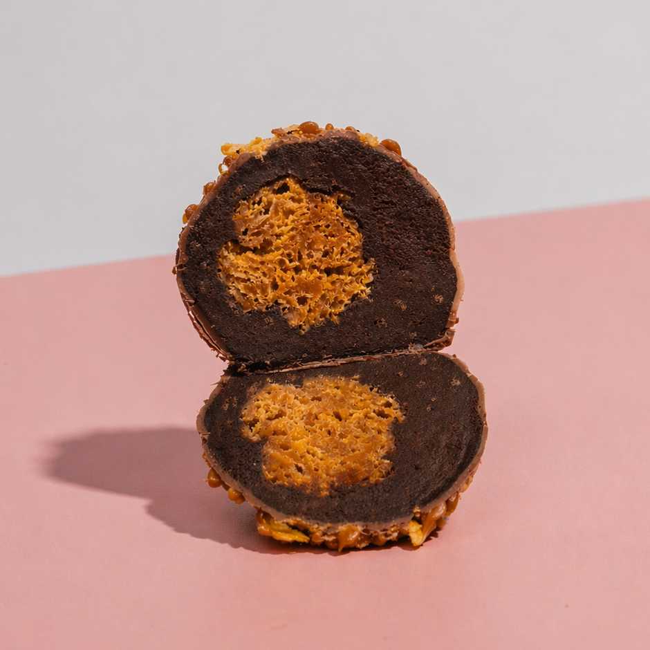 Caramel Cornflake Brownie Bomb