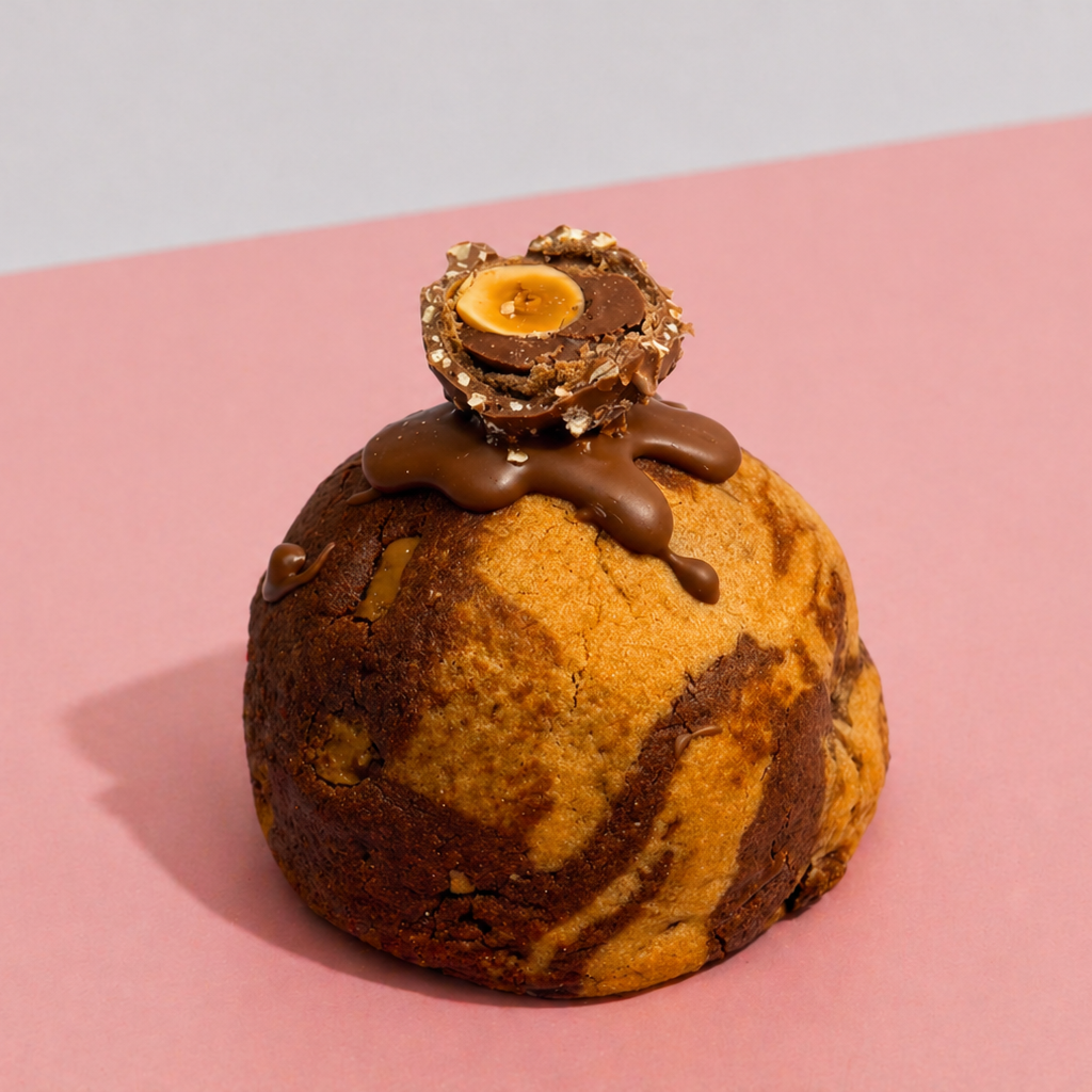 Marbled Ferrero & Nutella Stuffed Cookie
