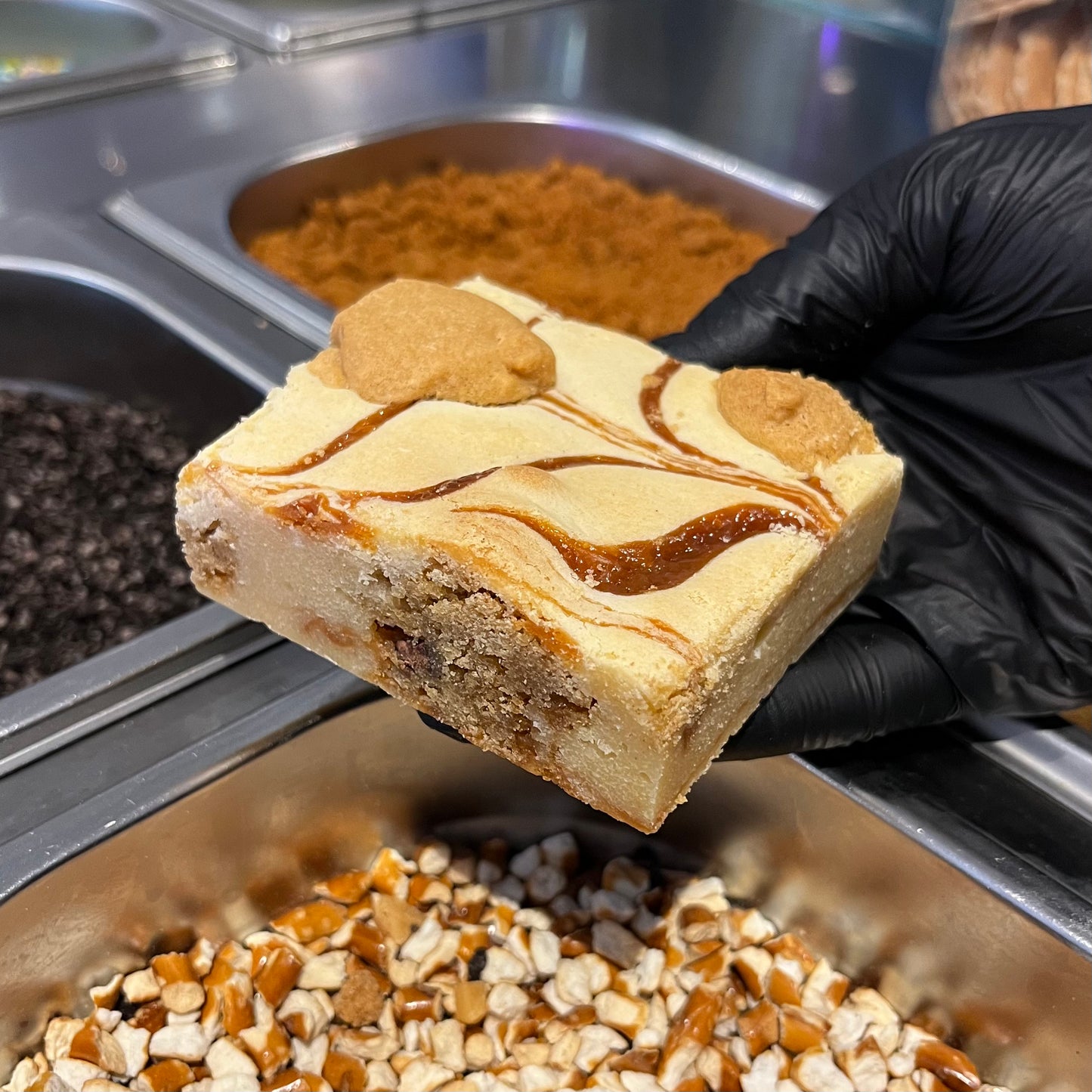Caramel Cookie Dough Blondie