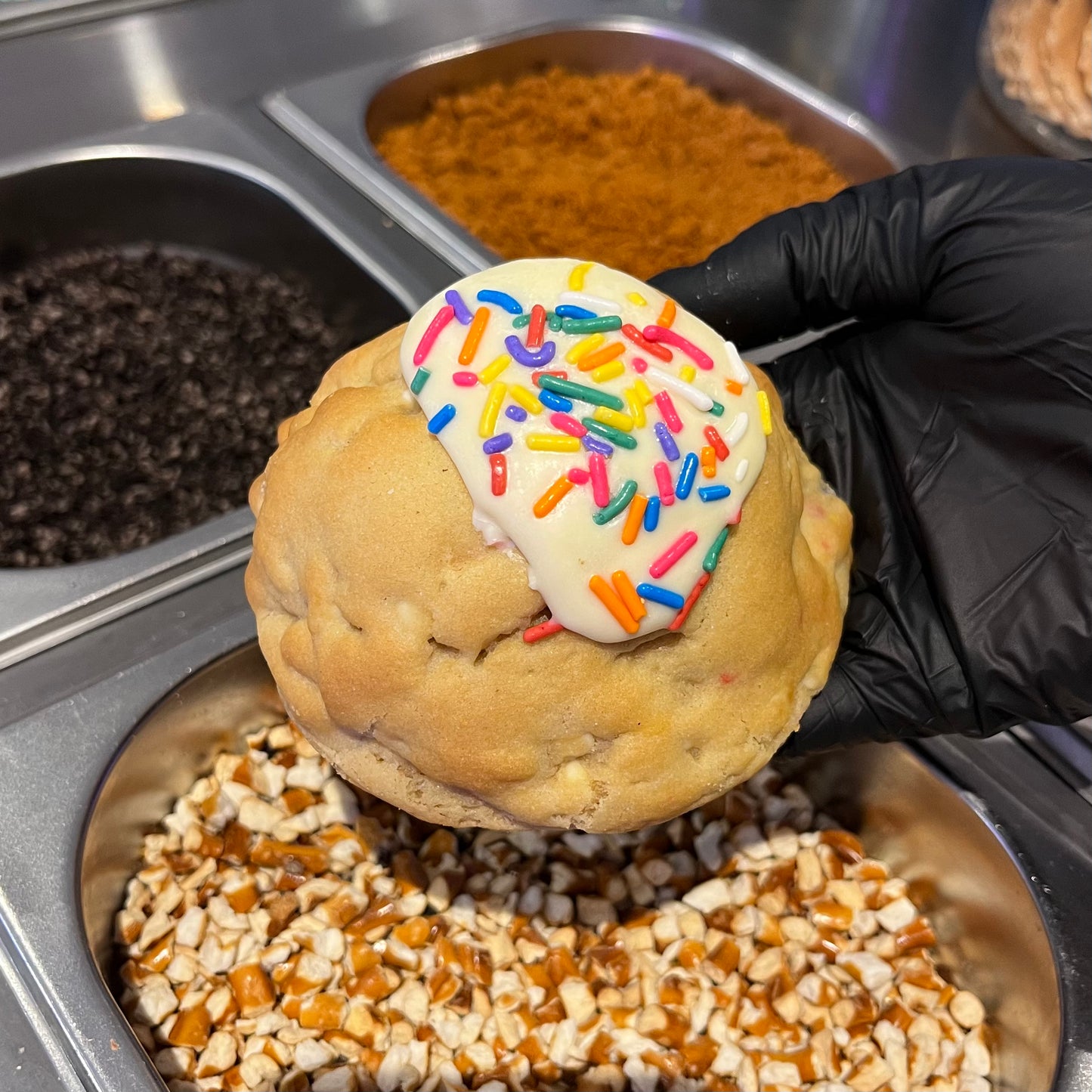 Birthday Cake Stuffed Cookie