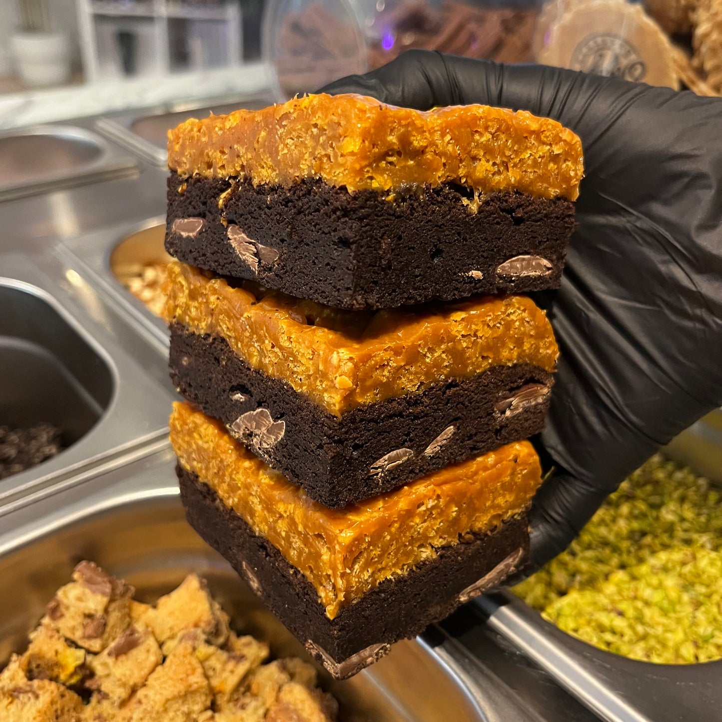 Caramel Cornflake Brownie