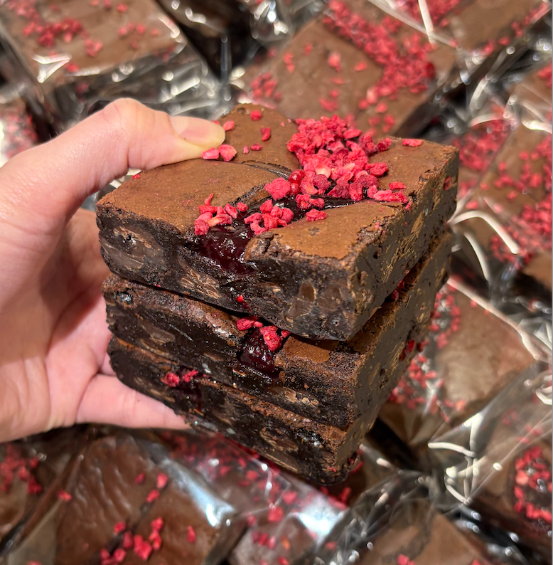 Raspberry & Dark Chocolate Brownie