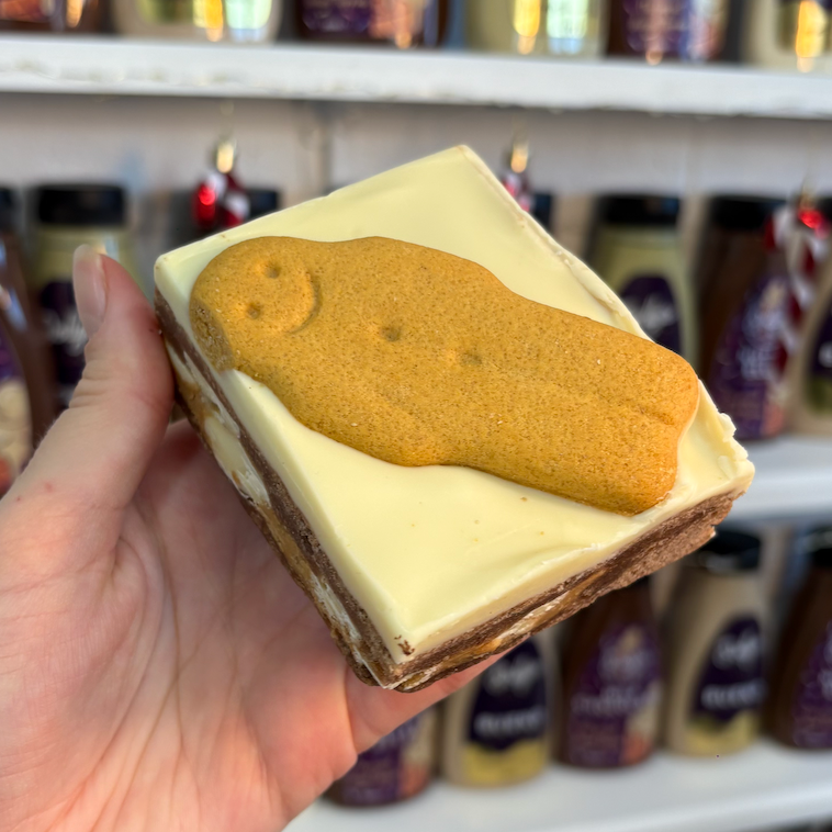 Gingerbread, Biscoff & White Chocolate Blondie