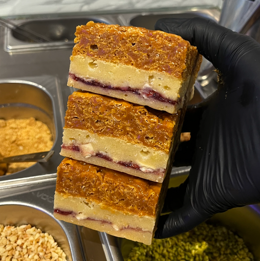 Caramel & Jam Cornflake Blondie