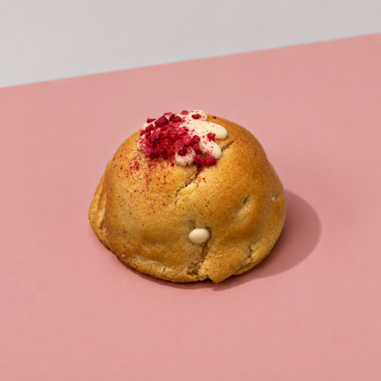 Raspberry & White Chocolate Stuffed Cookie