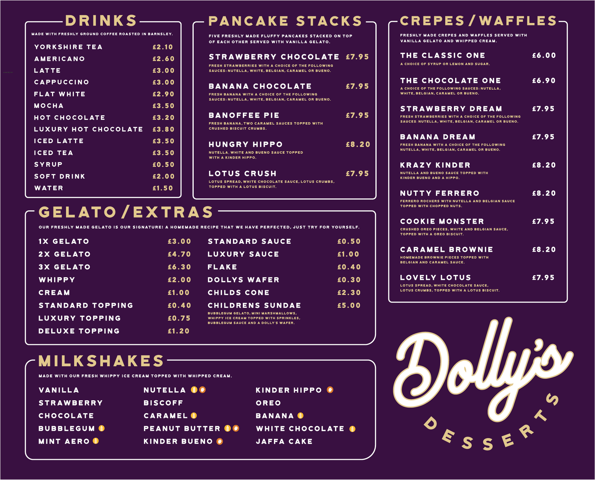Market Kitchen Menu Dolly's Desserts
