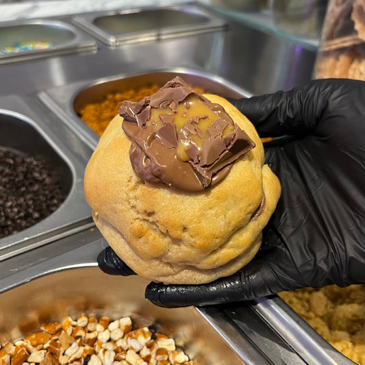 Chocolate Caramel Stuffed Cookie