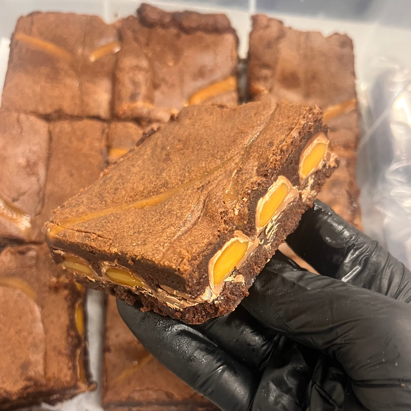 Cadbury's Caramel Brownie Dolly's Desserts