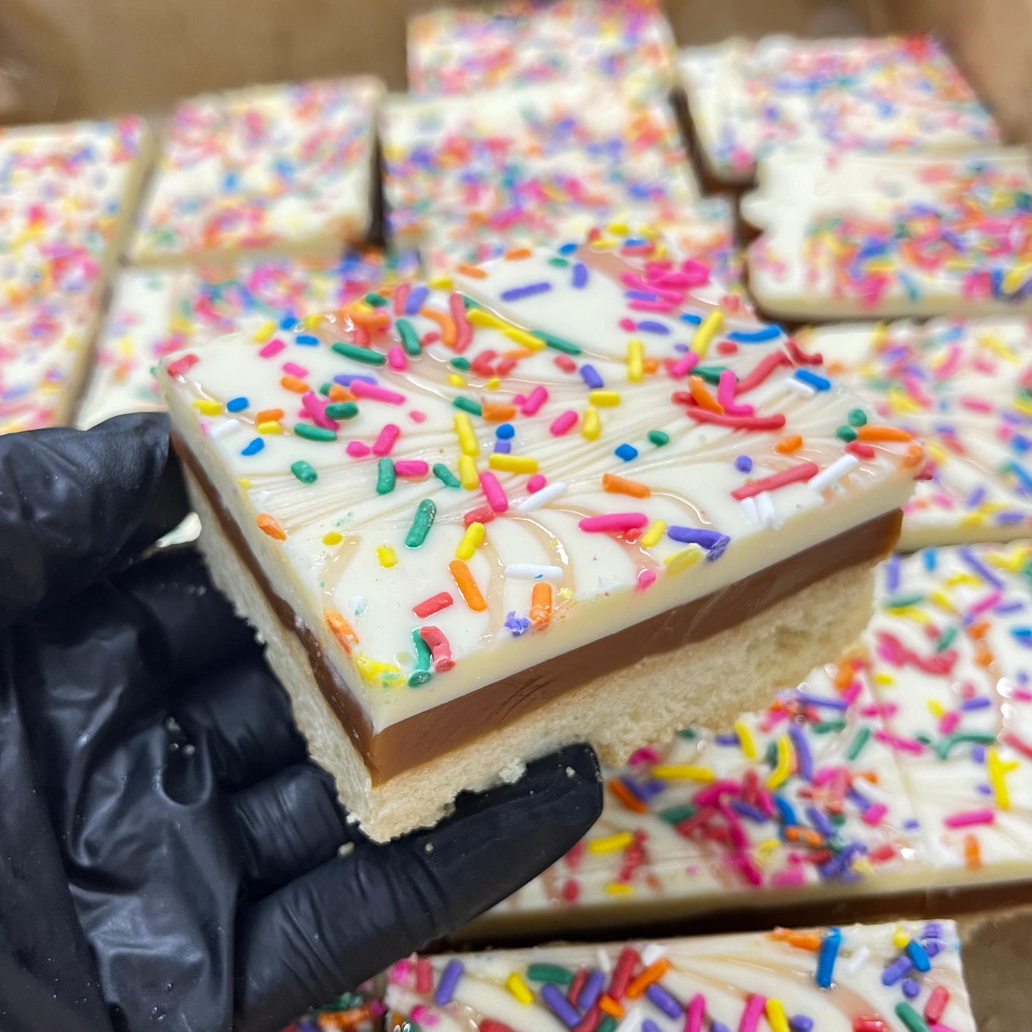 Birthday Cake Millionaires Shortbread