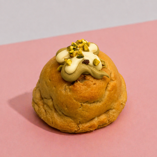 Pistachio & White Chocolate Stuffed Cookie