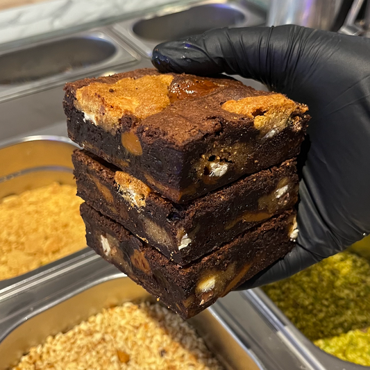 Caramel Cookie Dough Brownie