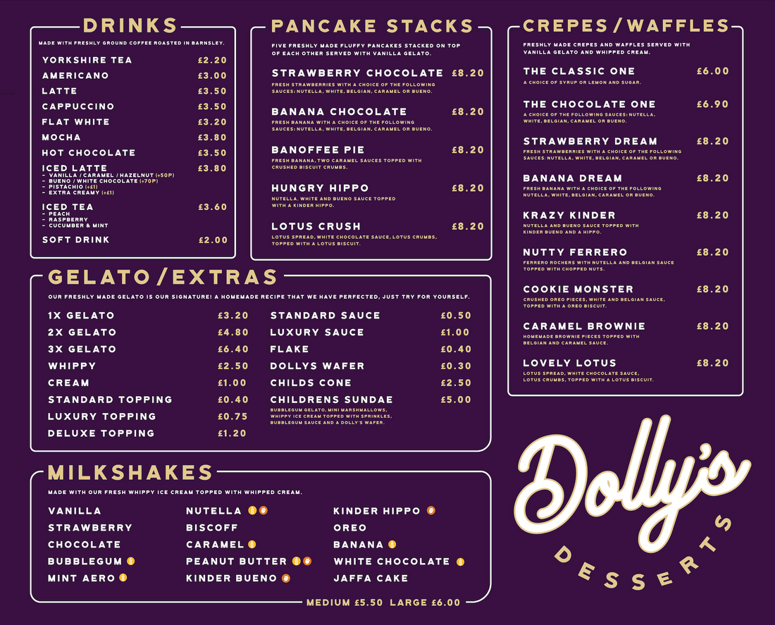 Market Kitchen Menu – Dolly's Desserts